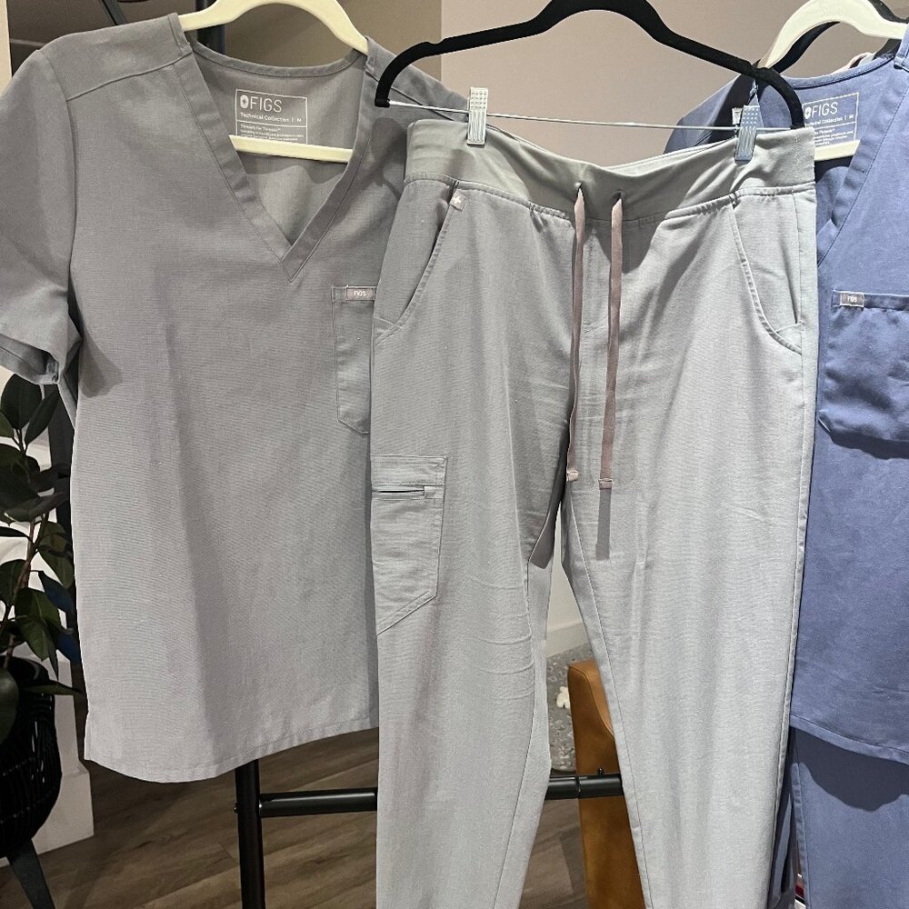 FIGS Grey Jogger Set Medium